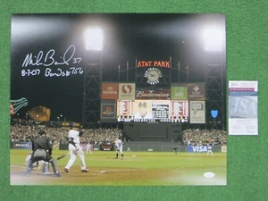 MIKE BACSIK JR. SIGNED 16x20 PHOTO w/INSCs Barry Bonds #756 WITNESS JSA PROOF - Picture 1 of 5