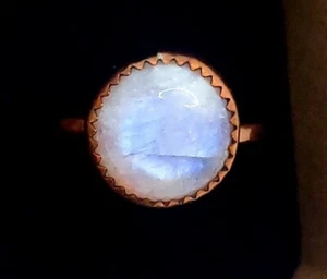Mondstein und Kupfer Kristall Ring Handarbeit - Bild 1 von 12