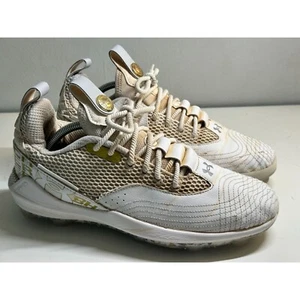 Botines de béisbol Under Armour Brice Harper 7 Elite TPC para hombre talla 9 blancos y dorados - Imagen 1 de 9