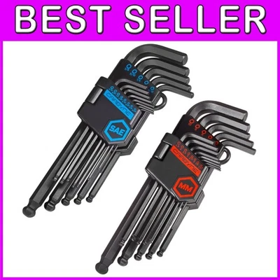 Metric & SAE Allen Key Set - Easy Access Ball Hex Ends - Image 1 of 4