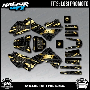 Graphics Kit for Losi PRO MOTO MX (ALL YEARS) Twitch Series - Gold - Foto 1 di 4