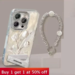 For iPhone 17 Air 17 Pro Max 16 15 14 13 12 11 XR Phone Cover Love Tulip Luxury - Picture 1 of 17