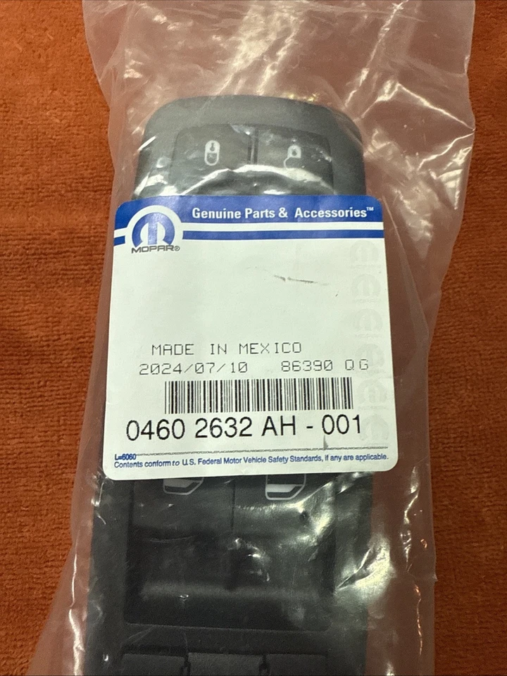Mopar OEM Part 04602632AH Front Left Door Window Switch - Image 1 of 4