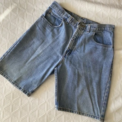 Y2k Faded Glory Baggy Above The Knee Jean Shorts Size 34  - Image 1 of 4