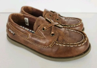 Carter's Niños Jóvenes Talla 12 Marrón Sin Cordones Oxford Zapatos Planos Imitación Cuero Foto 1 de 4