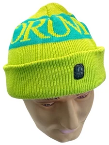 Vintage Forum Snowboard Hat Beanie Ribbed Lime Green Toque Winter y2k - Picture 1 of 7