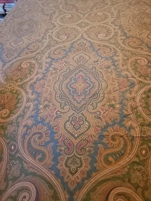 Stunning Mint preowned RALPH LAUREN Brianna Elizabeth Paisley FULL FLAT SHEET - Image 1 of 4