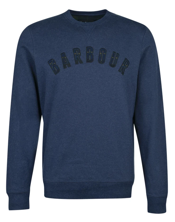 Sudadera Barbour Debson cuello redondo azul marino jaspeado Foto 1 de 1
