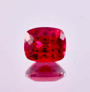 14.75 Ct Natural Blood Red Ruby Cushion Cut Loose Gemstone GIT Certified 12x14MM - Picture 1 of 5