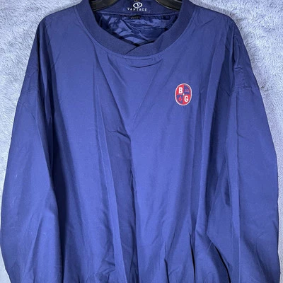 Vantage ITT Windbreaker For Golf Men’s XL Navy Blue Wind / Rain Jacket “BG” - Image 1 of 4