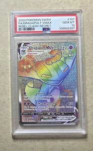 2020 Pokemon Rebel Clash Dragapult VMAX Secret Rare Holo Karte #197 PSA 10 - Bild 1 von 2