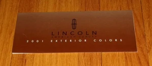 Original 2001 Lincoln Exterior Color Selections Sales Brochure Town Car - Picture 1 of 2