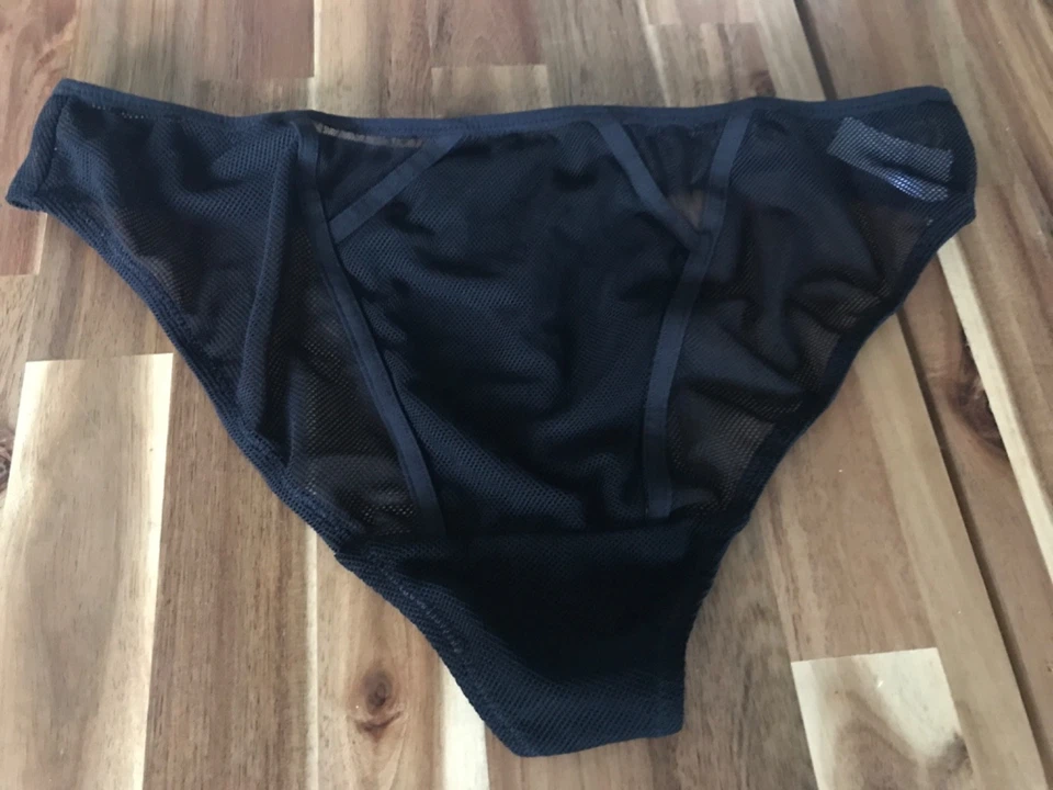 Elomi Kintai стринги Великобритании XL 16 черный полу чистый сетки Knickers белье 301270 - Изображение 1 из 4