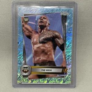 2025 Topps Chrome WWE The Rock Aqua Shimmer Refractor /199 #10 - Bild 1 von 3