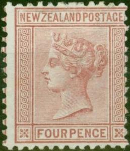 Peigne fin Nouvelle Zélande 1878 4d marron SG182 P.12 x 11,50 MM - Photo 1/1