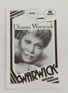 Dionne Warwick programma teatro musicale vintage anni 80 Warwick nel Rhode Island - Foto 1 di 8