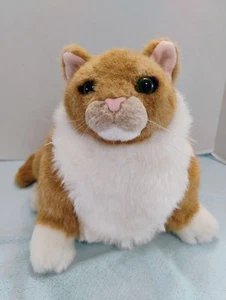 Vintage Dakin Applause Pampered Pet Rudy Fat Cat Plüsch hellbraun weiß 9 Zoll - Bild 1 von 5