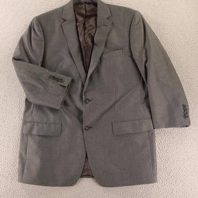 APT 9 Blazer Mens 44R Gray Sport Coat Two Button Classic Office Suit Jacket - Image 1 of 4