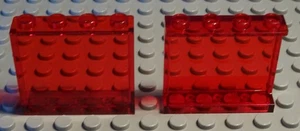 Lego Fenster Scheibe 1x4x3 Transparent Rot 2 Stück - Bild 1 von 1