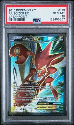 Pokemon XY Breakpoint #119/122 Full Art Scizor EX – PSA 10 Gem Mint (2016) - Image 1 of 2