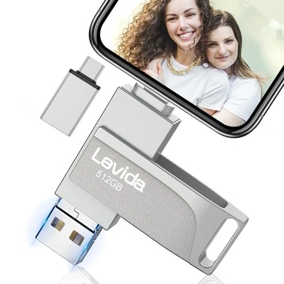 Chiavetta USB 256gb per Phone,Levida Memoria Esterna per scaricare foto,Pen Driv