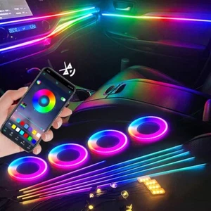 Dream Color Car Interior Ambient Guide Light Strip Decor Atmosphere Door Light - Foto 1 di 30