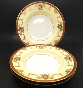 C1940 Lot 3 Noritake Rainbow 3982 Rand Suppenschüssel Gold & rotes Band Ersatz - Bild 1 von 14