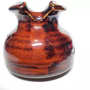 VINTAGE TWO TONE BROWN CERAMIC INSULATOR FROM ROCKEFELLER OVERHILLS ESTATE - Picture 1 of 6