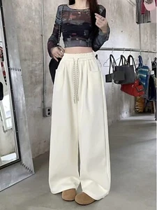 Women's Fashion Wide Leg Pants White - Picture 1 of 1