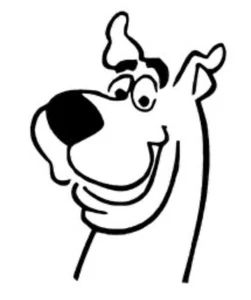Scooby Doo White Vinyl Decal Sticker - Bild 1 von 1