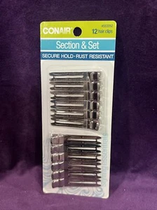 Sección Conair y conjunto de clips de sujeción segura para cabello 12 unidades #55309Z en paquete - Imagen 1 de 4