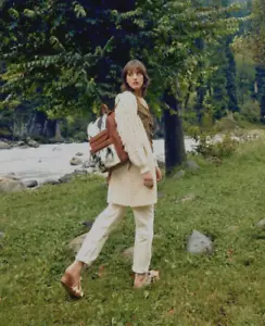 Borsa MYRA fatta a mano nobile grande zaino capelli in pelle di mucca NUOVA CON ETICHETTA - Foto 1 di 6