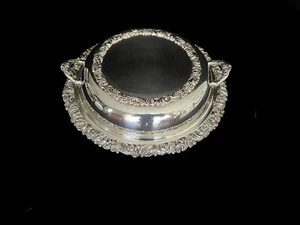 Plato redondo con tapa dividida de principios del siglo XX FRIEDMAN SILVER CO plateado - Imagen 1 de 11