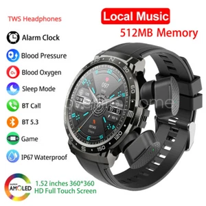 Smart Watch Smartwatch with Earbuds Bluetooth Call Multifunction for Men Women - Picture 1 of 24