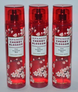 Bath & Body Works Japanese Cherry Blossom Fine Fragrance Mist Set of 3 - Picture 1 of 1