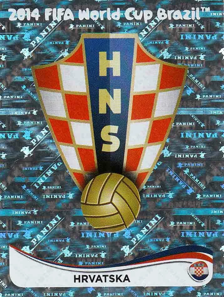 PANINI FUßBALL FIFA WM 2014 BRASIL/BRASILIEN Panini sticker football World Cup 2014 No. 51 Hrvatska coat of arms/logo glitter image new product