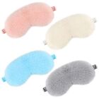 4 Pieces Plush Eye Mask Silk Furry Sleep 1 Count (Pack of 4) Elegant Colors
