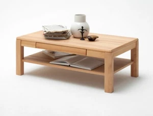 Couchtisch Kernbuche teilmassiv 115x65x42 cm Sofatisch Beistelltisch Senta 16 - Bild 1 von 4