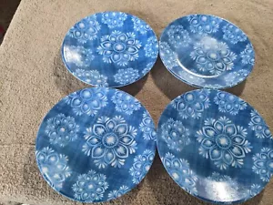 CORELLE LISBON TERRACE 6 & 3/4" DESSERT PLATES X 4 GENTLY USED FREE USA SHIP - Imagen 1 de 4