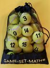 Game-Set-Math 0-20 numbered tennis balls with instructional STEM games, ages 3-6