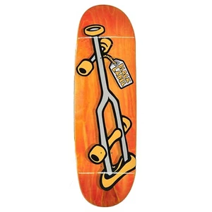 BLACK LABEL SKATES CRUTCH EGG SHAPED SKATEBOARD DECK 9.5" - ORANGE STAIN - Picture 1 of 2
