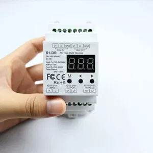 2CH AC Triac DMX Dimmer DIN Schiene LED Controller Phasenschnitt DMX 512 Treiber - Bild 1 von 13
