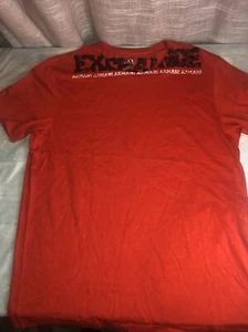 armani exchange mens red t shirt size Large - Picture 1 of 3