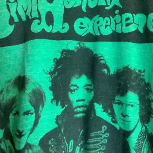 Camiseta Jimi Hendrix Pequeña Verde Gráfica Usada - Imagen 1 de 3
