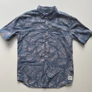 JOES JEANS Short Sleeve Button Up Shirt Boys XL 18-20 Hawaiian Floral Linen Blnd - Picture 1 of 17