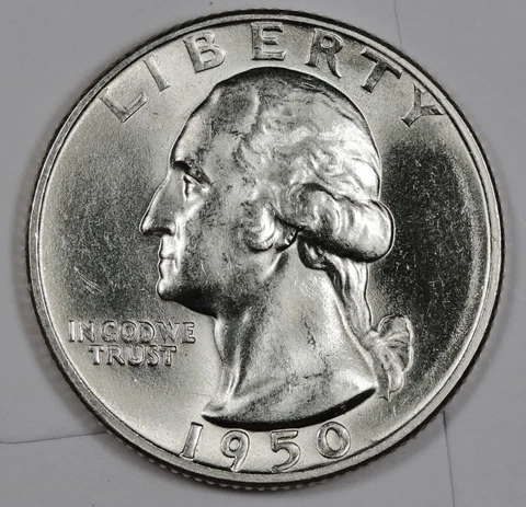 1950-S/D Washington Quarter.  BU.  187228 Cover