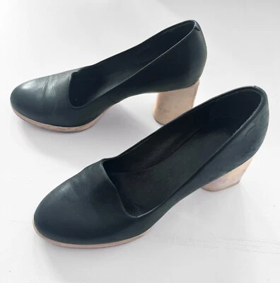 Zapatos de salón Camper cuero negro blanco tacón bloque talla 38 Foto 1 de 4