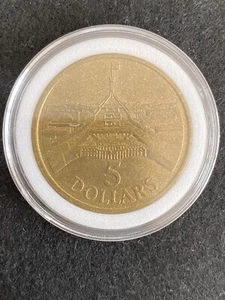 1988 $5 Opening Of The Parliament House Uncirculated Five Dollar Coin - Bild 1 von 2