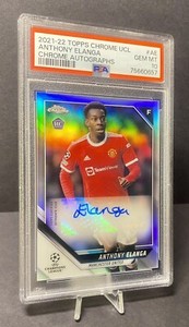 2021-22 Topps Chrome UCL Anthony Elanga Rookie Autographs #CA-AE PSA 10 SP
