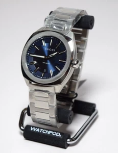 New Gucci GG2570 Dark Blue Dial Stainless Steel Watch YA142303 - Picture 1 of 16